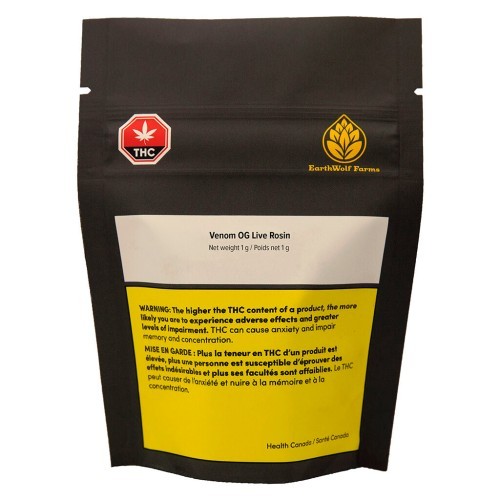 Earthwolf Farms - Venom OG Live Rosin (All Gas OG)