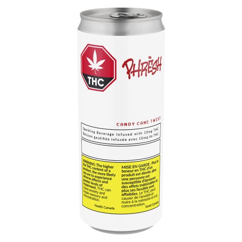 Phresh – Candy Cane Twist Sparkling Water – Hybrid – 355mL