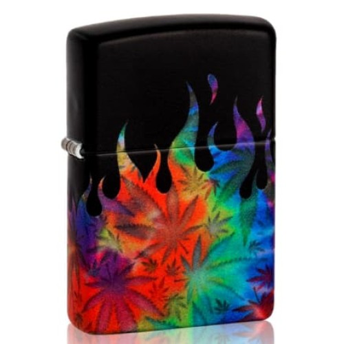 ZIPPO BLAZING LEAF DESIGN