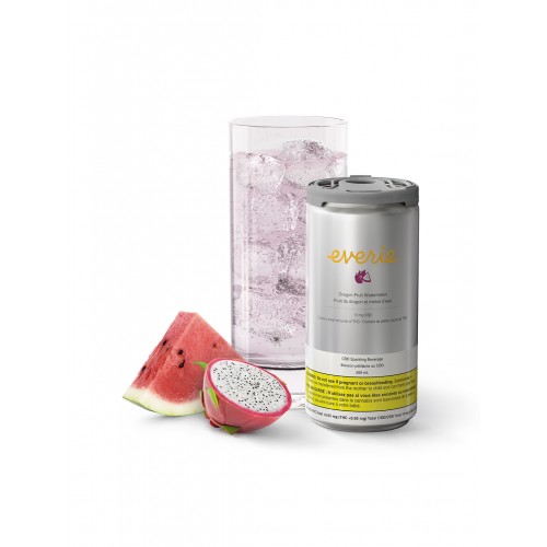 Everie CBD Sparkling Beverage Dragon Fruit Watermelon
