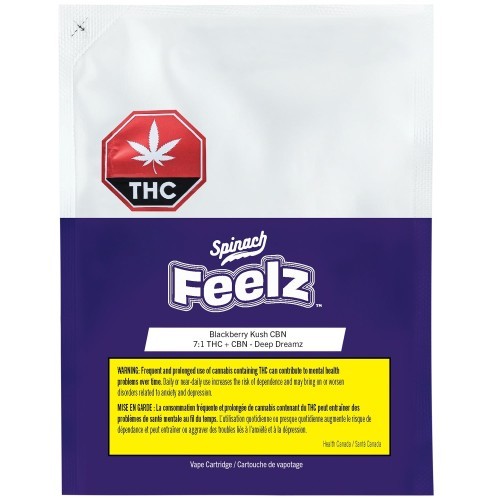 Spinach FEELZ - Blackberry Kush CBN (Deep Dreamz) Cartridge